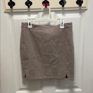 J. Crew Brown Mini Pencil Skirt with Slit for Work